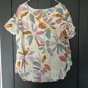 Nicole Miller linen floral top